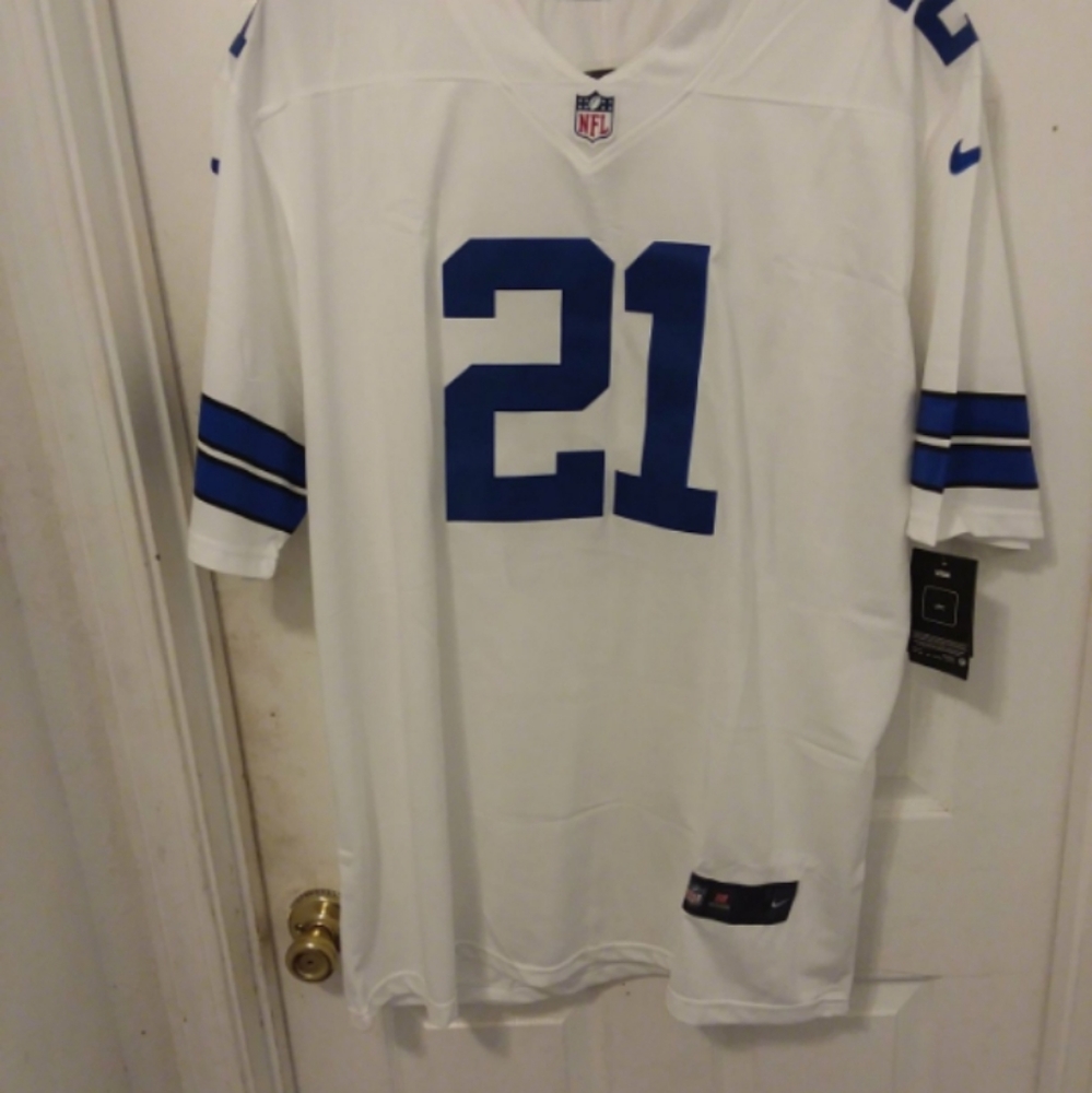 Ezikiel Elliot Dallas Cowboys Game Jersey  #21 White 3XL White